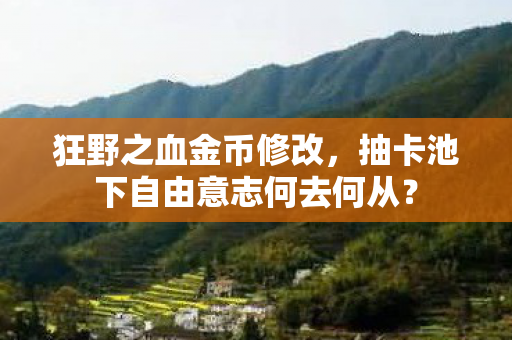 狂野之血金币修改,抽卡池下自由意志何去何从? 狂野之血金币修改,抽卡池下自由意志何去何从?