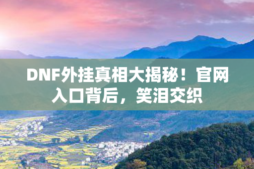 DNF外挂真相大揭秘!官网入口背后,笑泪交织 DNF外挂真相大揭秘!官网入口背后,笑泪交织