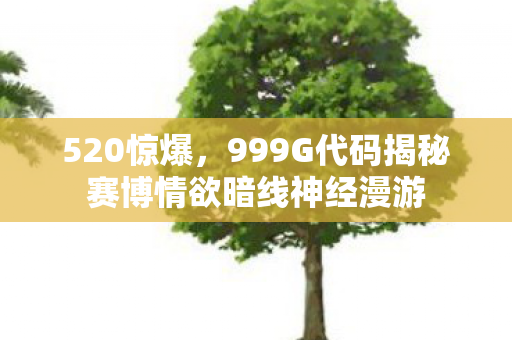 520惊爆,999G代码揭秘赛博情欲暗线神经漫游 520惊爆,999G代码揭秘赛博情欲暗线神经漫游