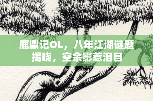 鹿鼎记OL,八年江湖谜题揭晓,空余影惹泪目 鹿鼎记OL,八年江湖谜题揭晓,空余影惹泪目