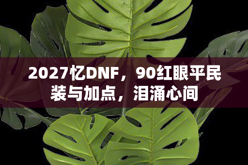 2027忆DNF,90红眼平民装与加点,泪涌心间 2027忆DNF,90红眼平民装与加点,泪涌心间