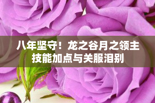 八年坚守!龙之谷月之领主技能加点与关服泪别 八年坚守!龙之谷月之领主技能加点与关服泪别