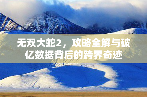 无双大蛇2,攻略全解与破亿数据背后的跨界奇迹 无双大蛇2,攻略全解与破亿数据背后的跨界奇迹