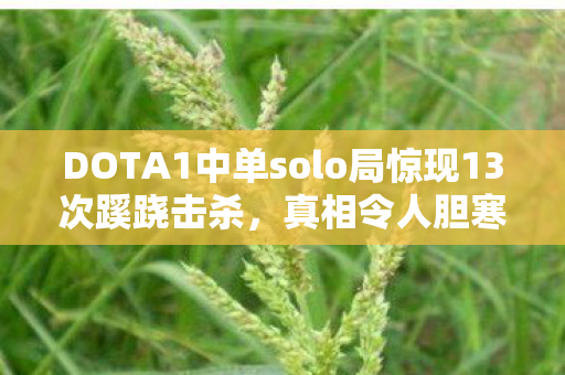 DOTA1中单solo局惊现13次蹊跷击杀，真相令人胆寒