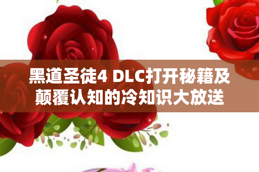 黑道圣徒4 DLC打开秘籍及颠覆认知的冷知识大放送 黑道圣徒4 DLC打开秘籍及颠覆认知的冷知识大放送