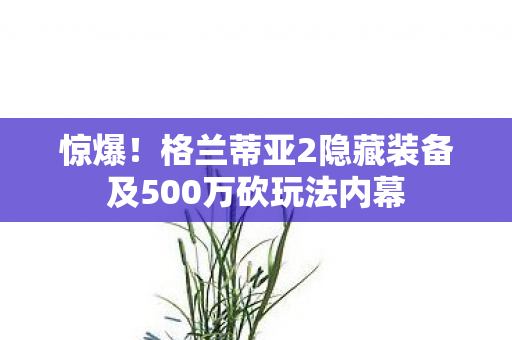 惊爆!格兰蒂亚2隐藏装备及500万砍玩法内幕 惊爆!格兰蒂亚2隐藏装备及500万砍玩法内幕