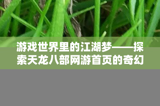 游戏世界里的江湖梦——探索天龙八部网游首页的奇幻之旅，游戏世界里的江湖梦，探索天龙八部网游首页的奇幻之旅
