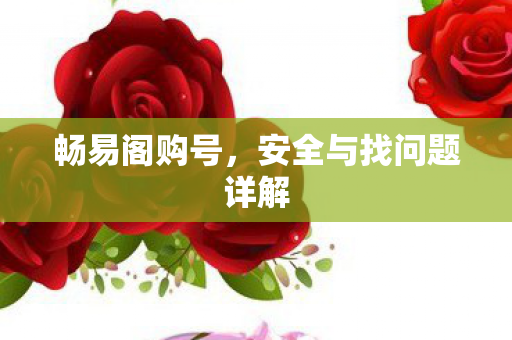 畅易阁购号，安全与找问题详解