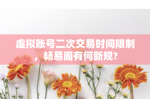 虚拟账号二次交易时间限制图片