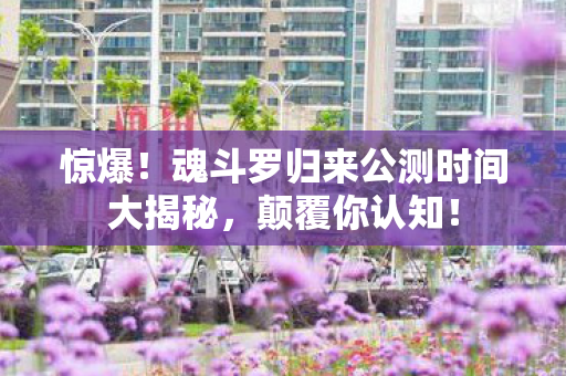 惊爆！魂斗罗归来公测时间大揭秘，颠覆你认知！