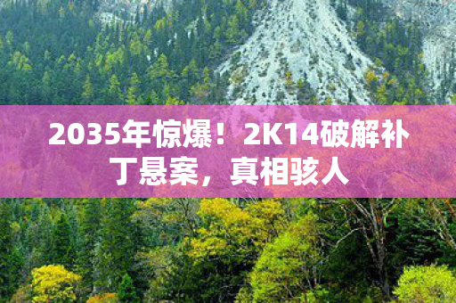 2035年惊爆!2K14破解补丁悬案,真相骇人 2035年惊爆!2K14破解补丁悬案,真相骇人