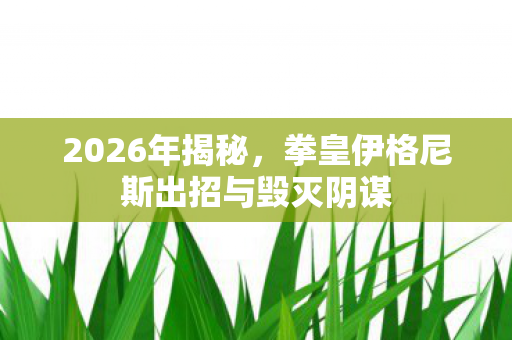 2026年揭秘,拳皇伊格尼斯出招与毁灭阴谋 2026年揭秘,拳皇伊格尼斯出招与毁灭阴谋