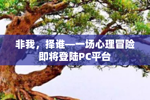 非我，择谁—一场心理冒险即将登陆PC平台