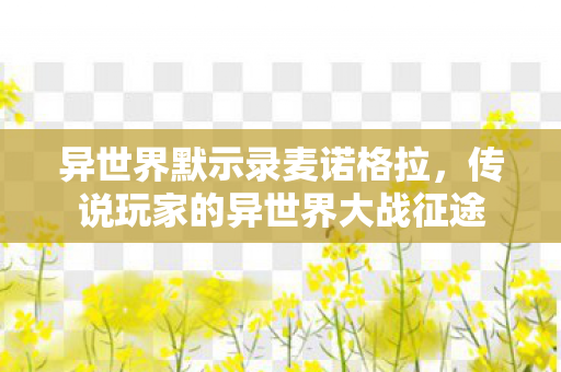 异世界默示录麦诺格拉，传说玩家的异世界大战征途