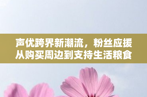 声优跨界新潮流，粉丝应援从购买周边到支持生活粮食的转变
