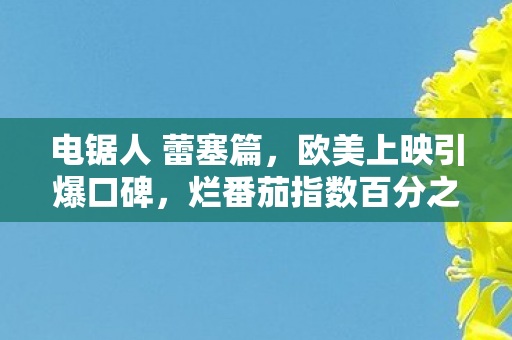 电锯人 蕾塞篇，欧美上映引爆口碑，烂番茄指数百分之百！