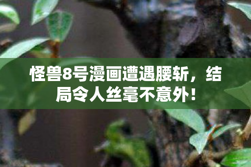 怪兽8号漫画遭遇腰斩，结局令人丝毫不意外！