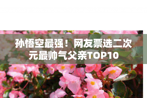 孙悟空最强！网友票选二次元最帅气父亲TOP10