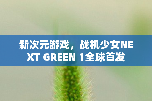 新次元游戏，战机少女NEXT GREEN 1全球首发