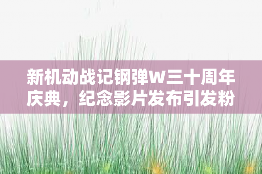 新机动战记钢弹W三十周年庆典，纪念影片发布引发粉丝热烈讨论