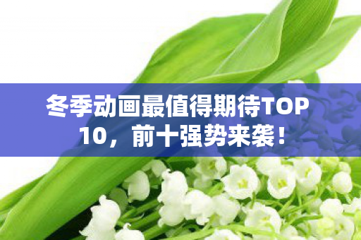 冬季动画最值得期待TOP 10，前十强势来袭！