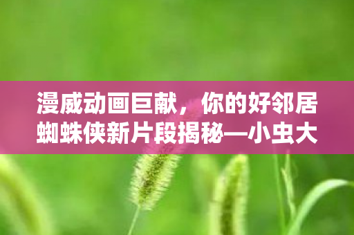 漫威动画巨献，你的好邻居蜘蛛侠新片段揭秘—小虫大战夜魔侠