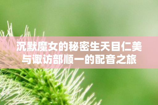 沉默魔女的秘密生天目仁美与诹访部顺一的配音之旅