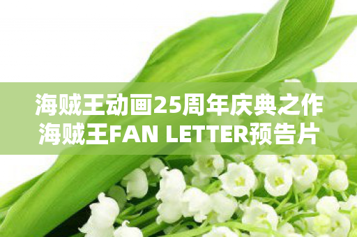 海贼王动画25周年庆典之作海贼王FAN LETTER预告片解析