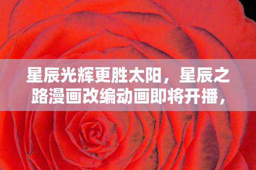 星辰光辉更胜太阳，星辰之路漫画改编动画即将开播，预计于今年年内上映