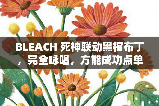 BLEACH 死神联动黑棺布丁，完全咏唱，方能成功点单