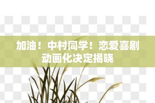 加油！中村同学！恋爱喜剧动画化决定揭晓