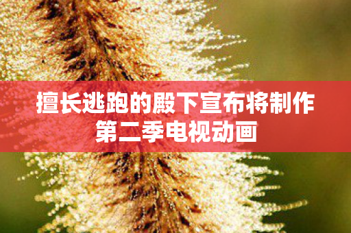 擅长逃跑的殿下宣布将制作第二季电视动画