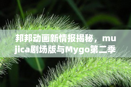 邦邦动画新情报揭秘，mujica剧场版与Mygo第二季重磅来袭！