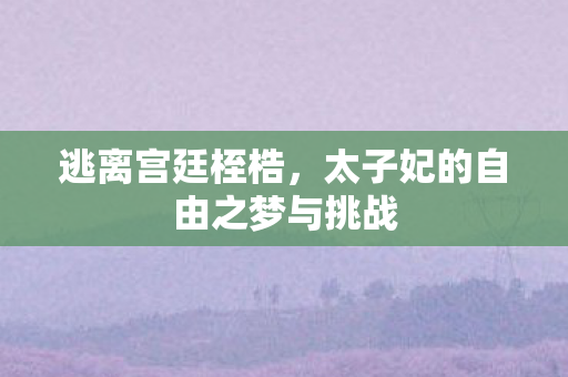 逃离宫廷桎梏，太子妃的自由之梦与挑战