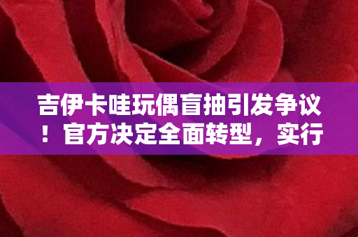 吉伊卡哇玩偶盲抽引发争议！官方决定全面转型，实行全套预购制度