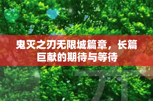 鬼灭之刃无限城篇章，长篇巨献的期待与等待