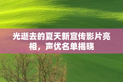 光逝去的夏天新宣传影片亮相，声优名单揭晓
