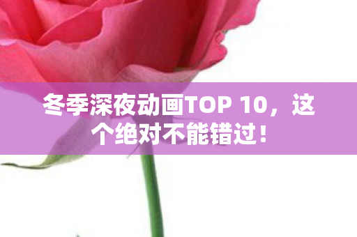 冬季深夜动画TOP 10，这个绝对不能错过！
