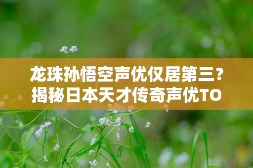 龙珠孙悟空声优仅居第三？揭秘日本天才传奇声优TOP10