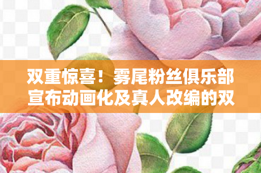 双重惊喜！雾尾粉丝俱乐部宣布动画化及真人改编的双重呈现