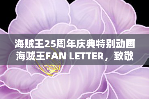 海贼王25周年庆典特别动画海贼王FAN LETTER，致敬经典，感动瞬间