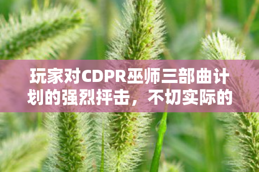 玩家对CDPR巫师三部曲计划的强烈抨击，不切实际的雄心壮志！