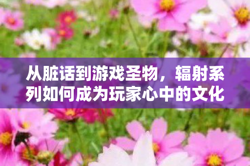 从脏话到游戏圣物，辐射系列如何成为玩家心中的文化图腾？