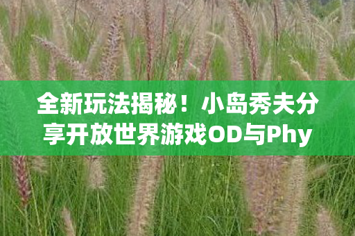 全新玩法揭秘！小岛秀夫分享开放世界游戏OD与Physint最新情报