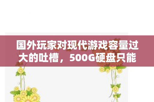 国外玩家对现代游戏容量过大的吐槽，500G硬盘只能装下四款游戏！
