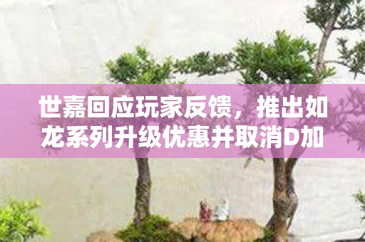 世嘉回应玩家反馈，推出如龙系列升级优惠并取消D加密