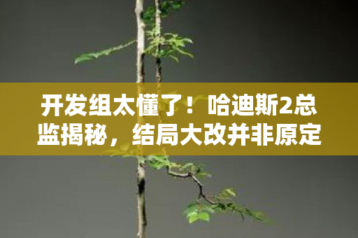 开发组太懂了！哈迪斯2总监揭秘，结局大改并非原定计划