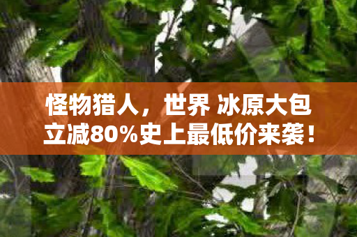 怪物猎人，世界 冰原大包立减80%史上最低价来袭！