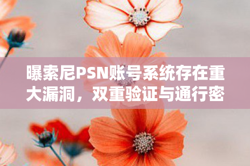 曝索尼PSN账号系统存在重大漏洞，双重验证与通行密钥失效？