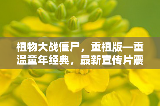 植物大战僵尸，重植版—重温童年经典，最新宣传片震撼发布